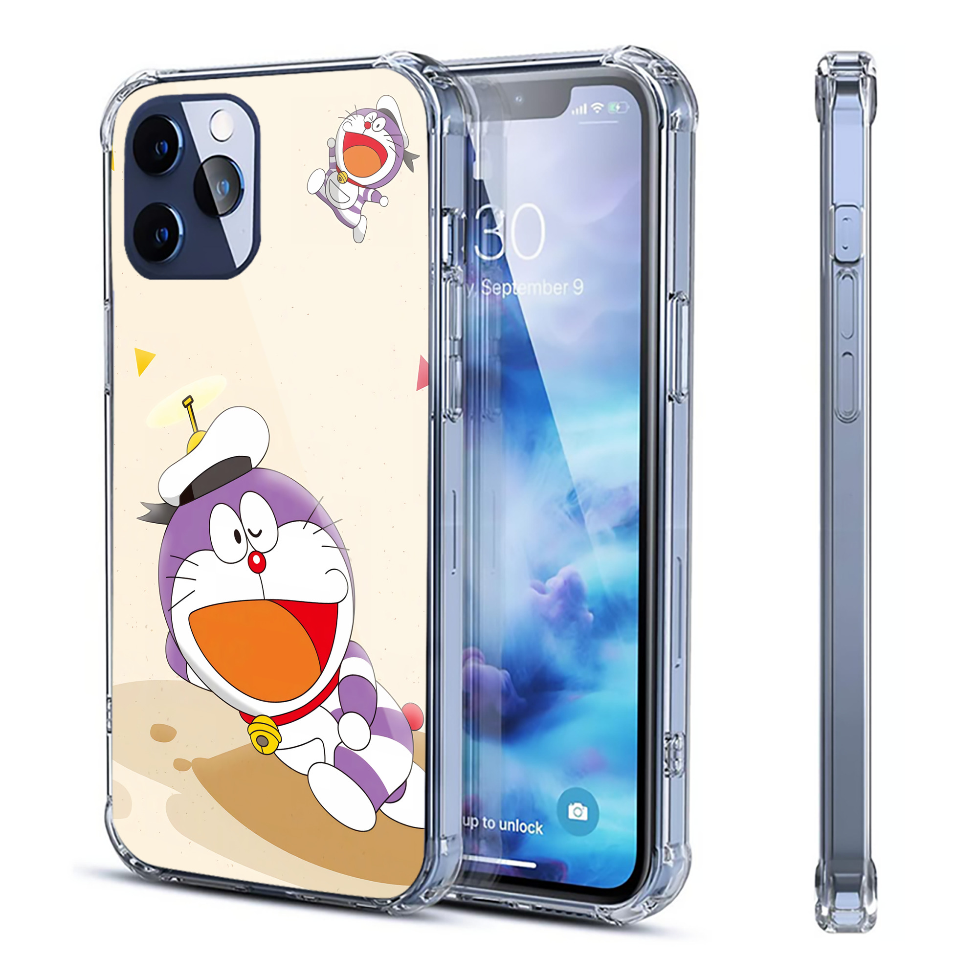 （画像用） ドラえもん Doraemon 【iPhone 12シリーズ対応】透明スマホケース（クリアソフトケース）